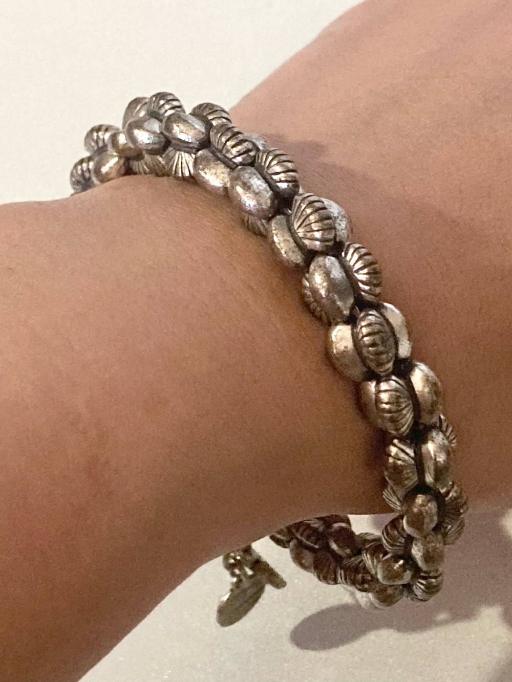 Alex and Ani vintage Silver tone Beaded preloved Bracelet jewelry